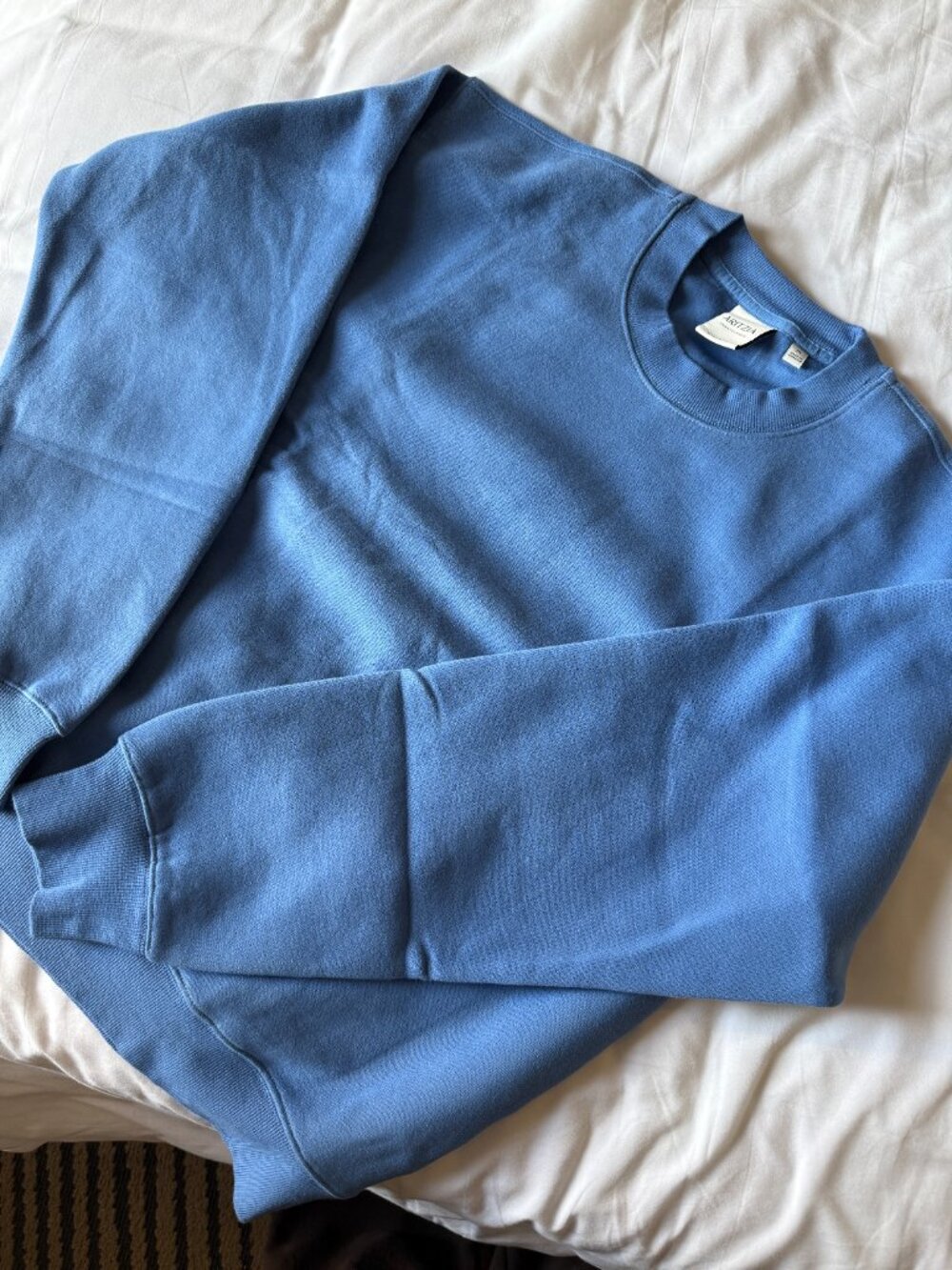 Aritzia Cozy Sweatfleece Perfect Crew Sweatshirt | French Blue | Size L, M